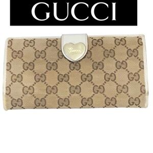 GUCCI Monogram Long Wallet, EUC